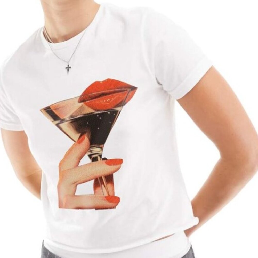 NWOT Asos Graphic Baby Tee